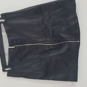 F21 Faux leather mini skirt.